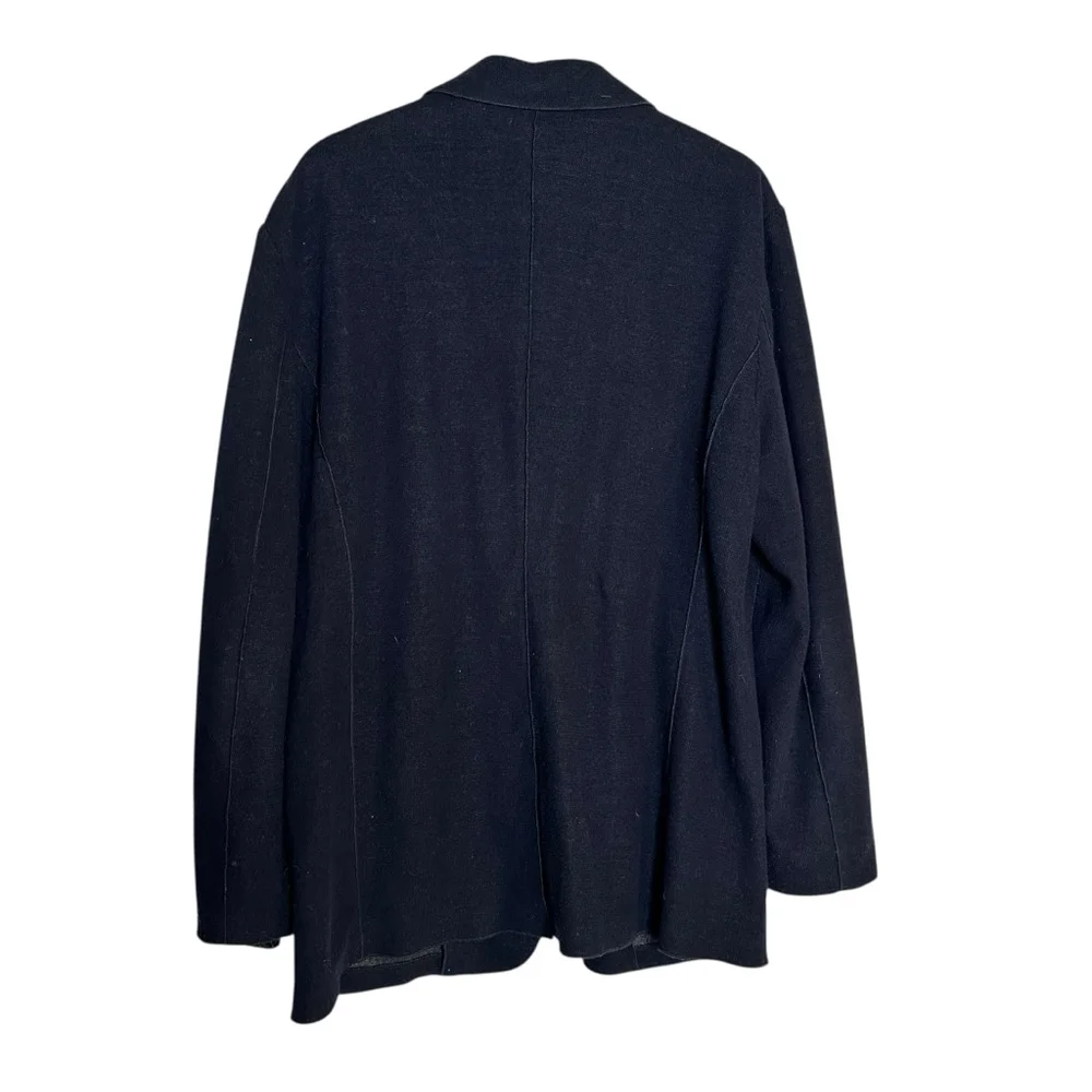 Zachary Prell Navy Soft Knit Blazer Jacket XL Wool Poly Blend - Picture 2 of 6